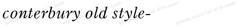 conterbury old style字体转换